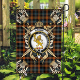 Clan Brown Ancient Tartan Crest Black Garden Flag  - Gold Thistle  HL98 Clan Brown / Broun Tartan Today
